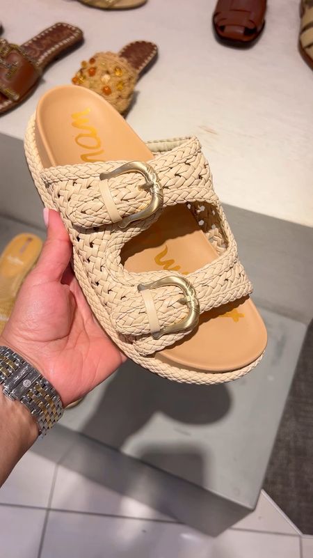 These cute sandals are on trend this season and currently on sale 40% off! Available in all sizes! 

Sandals, summer sandals, summer shoes, summer footwear, shoe wishlist, neutral sandals, versatile neutral sandals, summer slides, flat sandals, neutral sandals, neutral slides, comfort sandals

#LTKShoeCrush #LTKFindsUnder100 #LTKSaleAlert