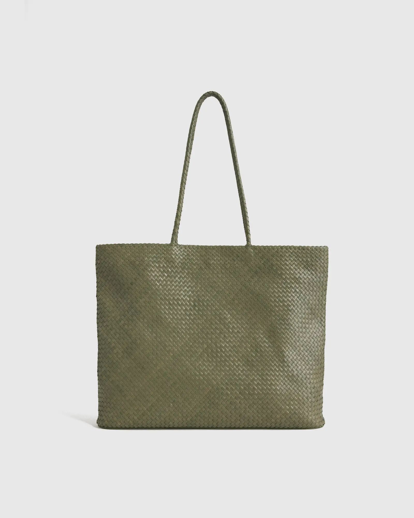 Italian Leather Handwoven Tote | Quince