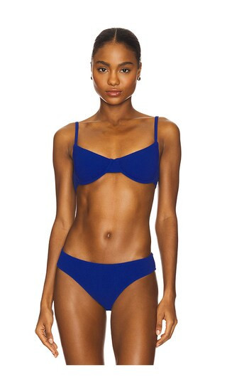 Solid & Striped The Eva Bikini Top in Royal. - size S | Revolve Clothing (Global)