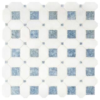Azula 11.75 in. x 12.2 in. Polished Marble Look Wall Tile (10 sq. ft./Case) | The Home Depot