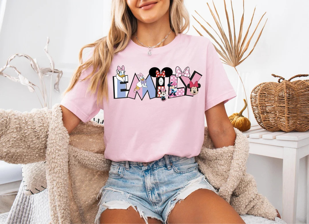 Disney Custom Name Shirt, Mickey and Friends Family Matching Shirt, Personalized Disney Mickey Mo... | Etsy (US)