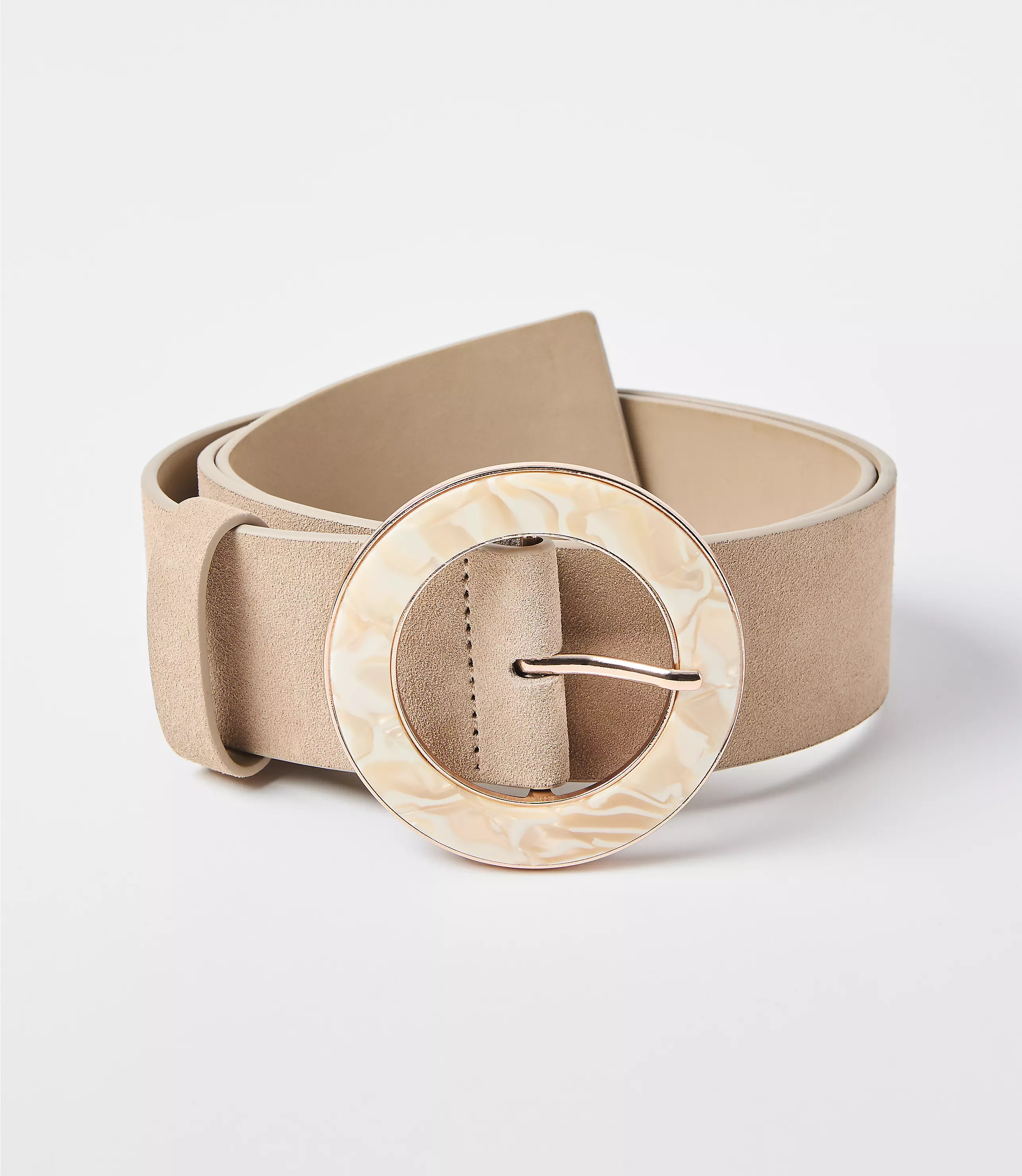 Resin Buckle Suede Belt | LOFT