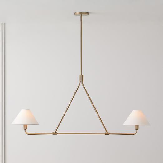 Beatrix Pendant (46") - Linen Shades | West Elm (US)
