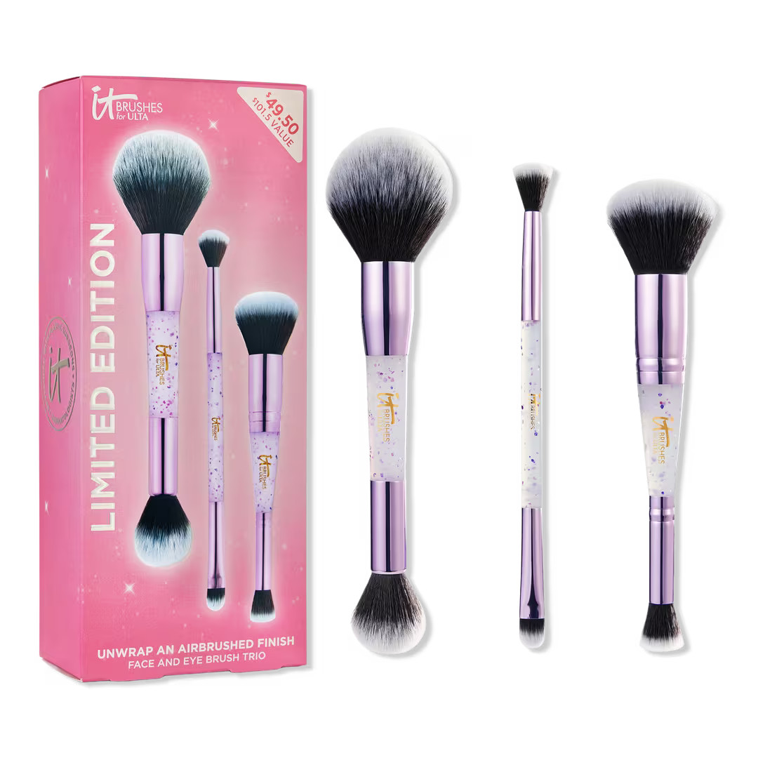 Airbrush Limited Edition Dual-Ended Face & Eye Brush Trio | Ulta