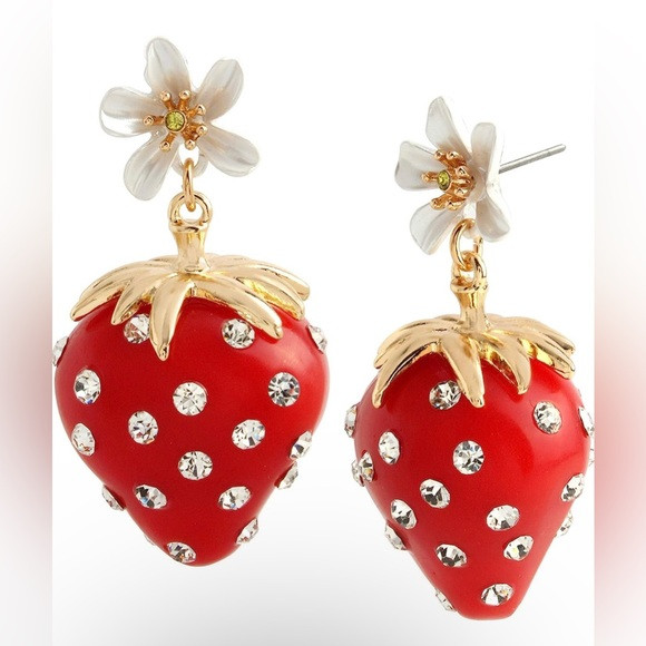 New BETSEY JOHNSON strawberry earrings | Poshmark