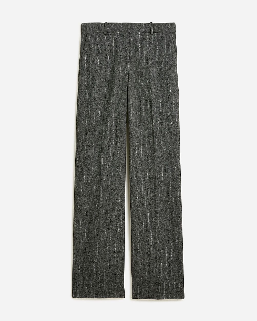 Collection full-length Sydney wide-leg pant in pinstripe Italian wool blend with Lurex® metallic... | J.Crew US