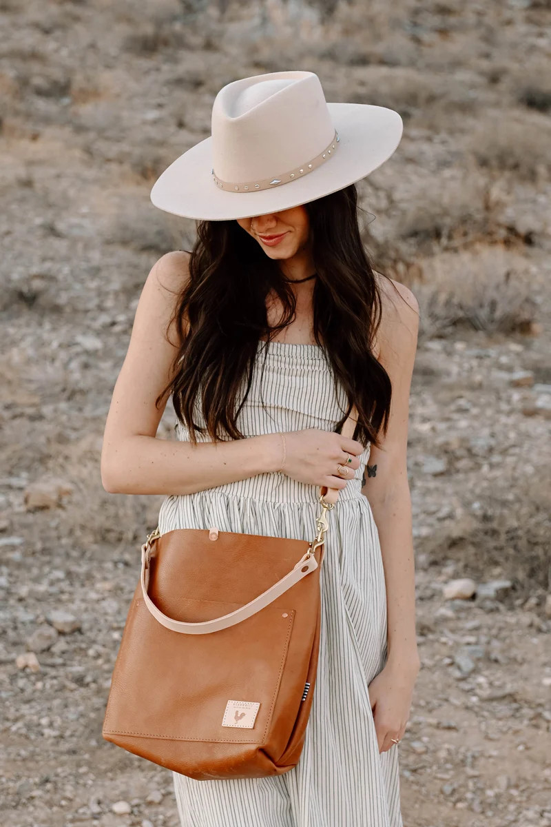 Saddle Leather Carryall & Crossbody| Brown Leather Bag | Meanwhile Back on the Farm
