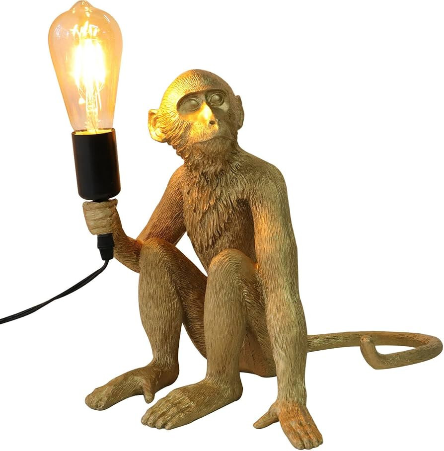 Tuklye Modern Table Light, Monkey Desk Lamp Resin Monkey Table Lighting Fixture Home Decor for Li... | Amazon (US)