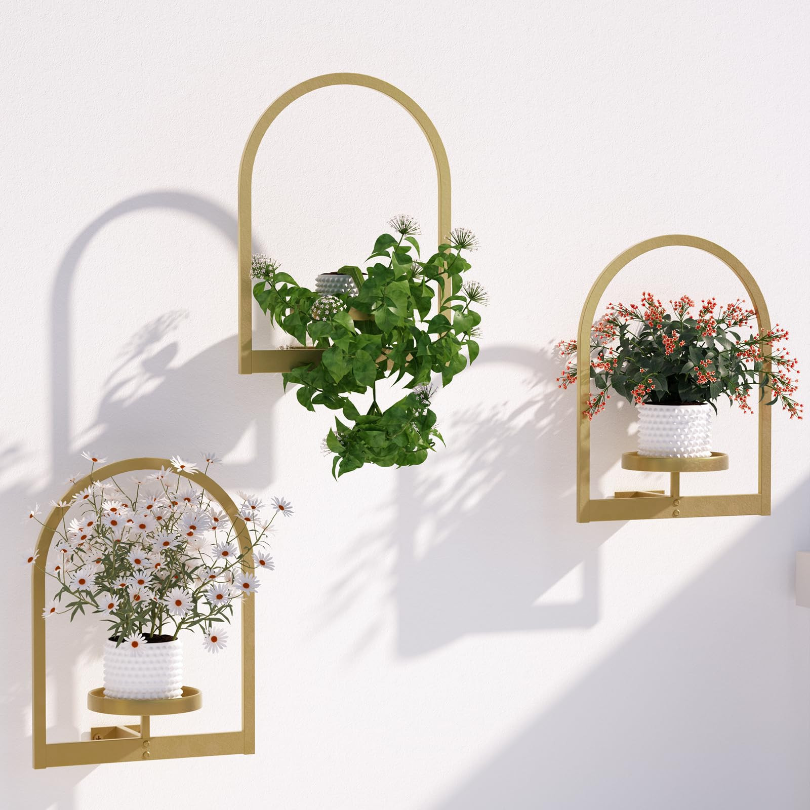 Wall Plant Holder, Wall Planter for Indoor Plants, Window Plant shelves for Multiple Plants Indoo... | Amazon (US)