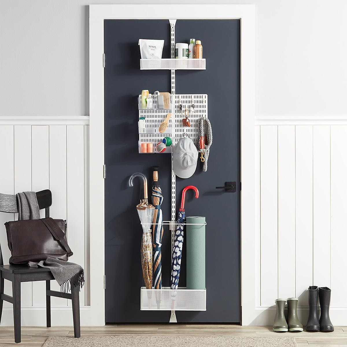 Elfa Classic Mesh Gift Wrap Door & Wall Rack | The Container Store