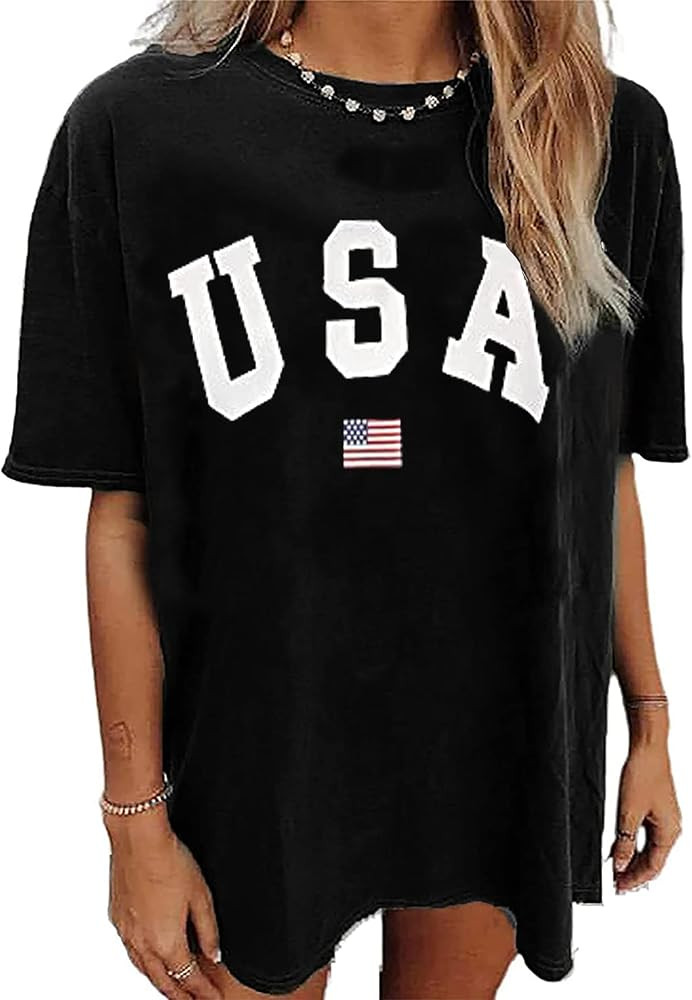 Zoyami Womens Oversized T Shirt Graphic Tee Casual Summer Loose Short Sleeve Top | Amazon (US)