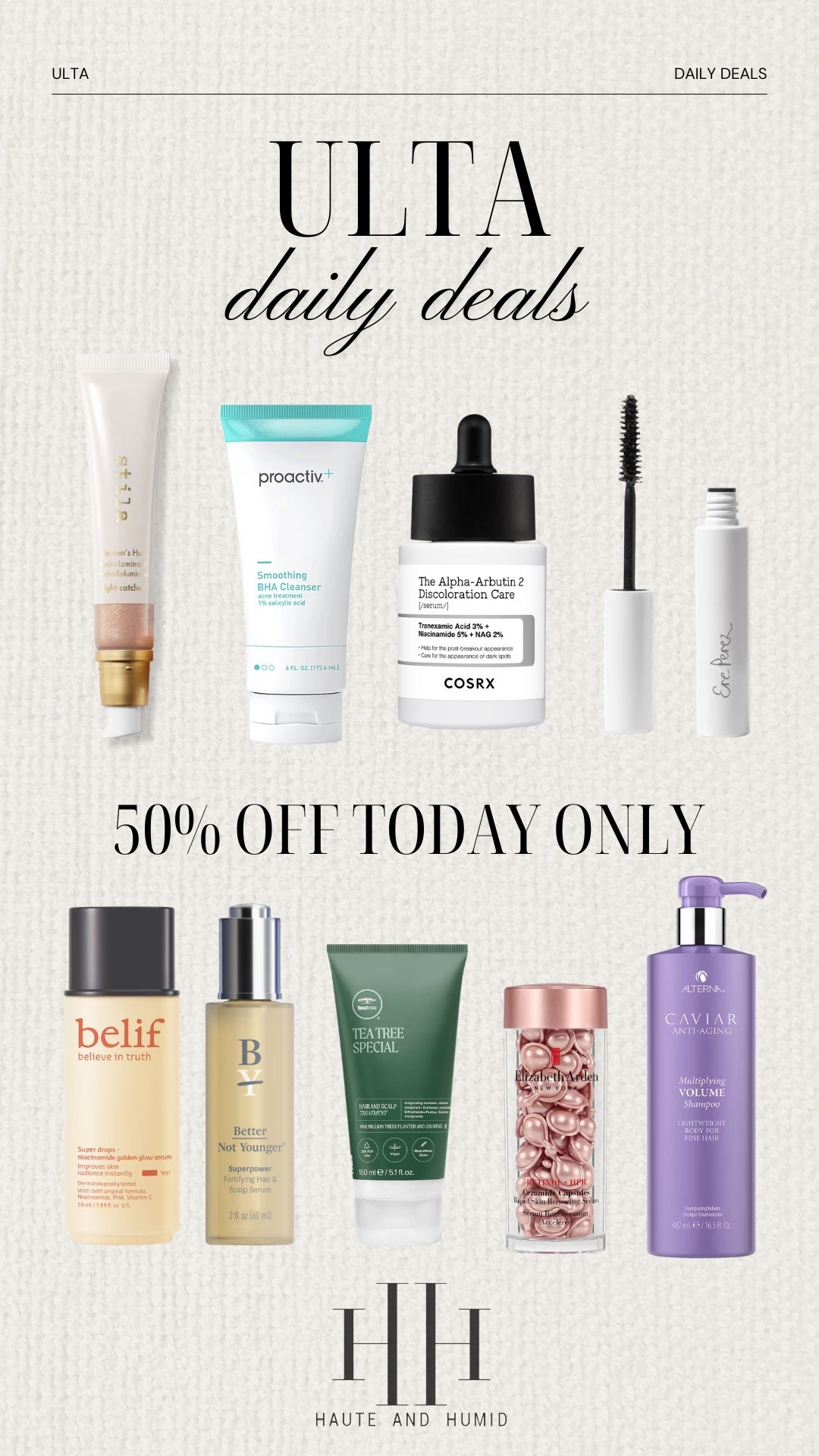 Your daily deals from Ulta’s 21 Days of Beauty are in! This is the last week for these great deals!

#LTKBeauty #LTKOver40 #LTKSaleAlert