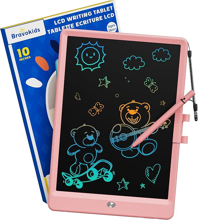 Bravokids Toys for 3-6 Years Old Girls Boys, LCD Writing Tablet 10 Inch Doodle Board, Electronic ... | Amazon (US)