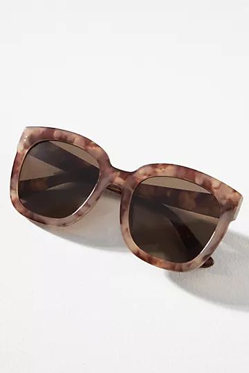 I-SEA Square Tortoiseshell Sunglasses | Anthropologie (US)