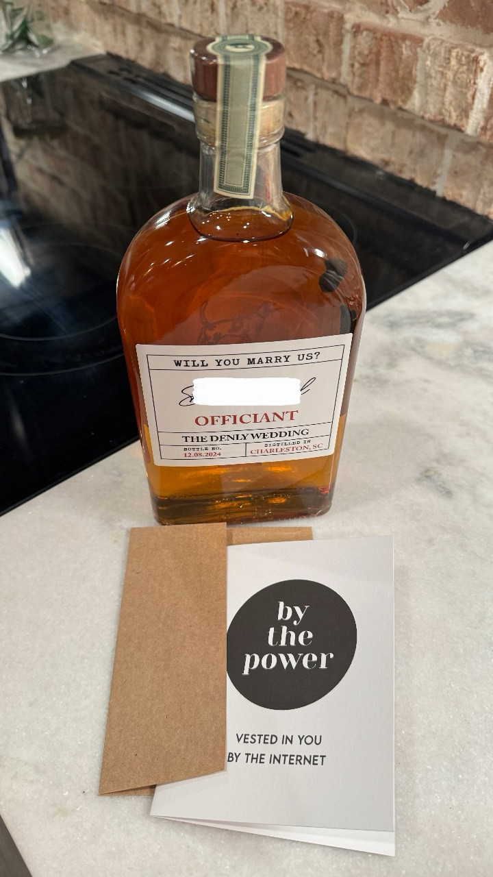 We have our officiant 🥹🤎👏🏼💍 found both of these on Etsy and they’re so fun!!! He absolutely loved it. 

Wedding finds / bride to be / 2024 bride / Holley Gabrielle 

#LTKfindsunder50 #LTKfamily #LTKwedding