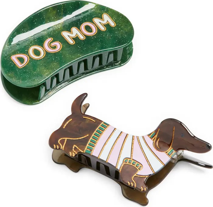 FRASIER STERLING Dog Mom 2-Pack Assorted Hair Claw Clips | Nordstrom | Nordstrom