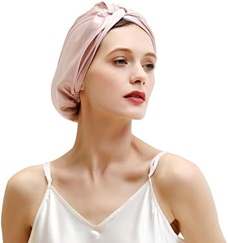 ZIMASILK 22 Momme 100% Mulberry Silk Sleep Cap, Organic Pure Silk on Both Sides for Women Hair Ca... | Amazon (US)