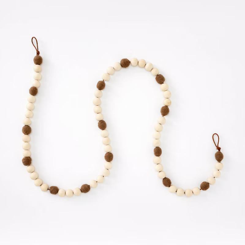 Wood Beaded Tree Garland - Threshold™ designed with Studio McGee | Target