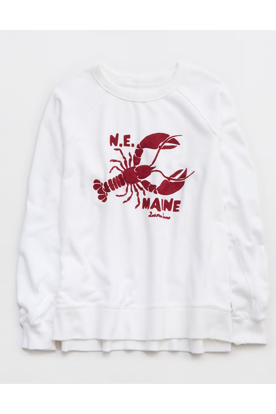 Aerie East West Crew Sweatshirt Women's White XL | American Eagle Outfitters (US & CA)