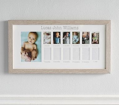 Vintage Wood First Year Frame | Pottery Barn Kids