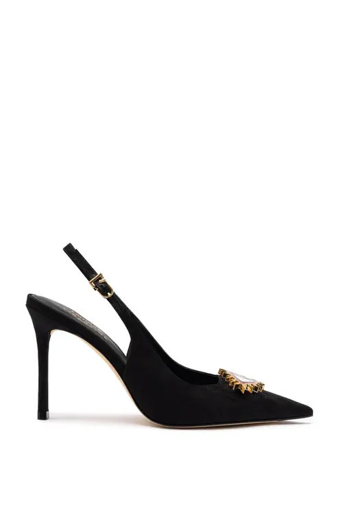Larroudé x Libertine Eye Pump in Black at Nordstrom, Size 6.5 | Nordstrom