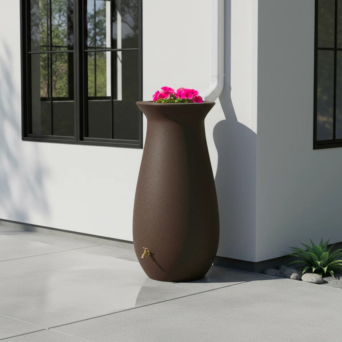 65 Gallon Rain Barrel with Planter Top | Wayfair North America