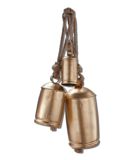 Goldtone Hanging Bell Décor - Set of Three | Zulily