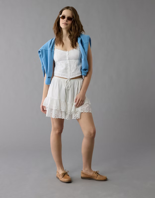 AE Button-Up Corset Tank Top | American Eagle Outfitters (US & CA)
