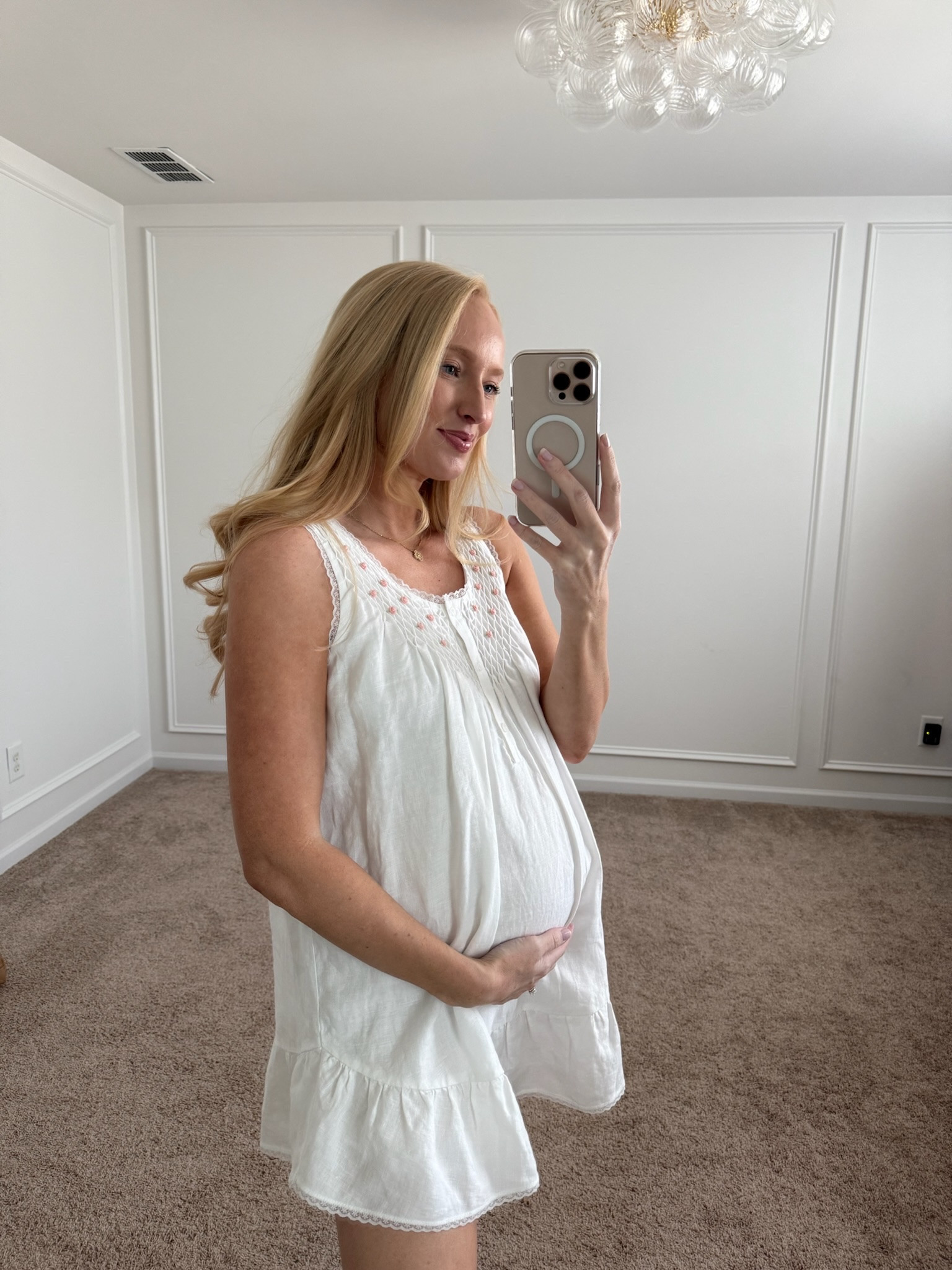 This linen dress is perfect for the bump!

#LTKBump #LTKStyleTip