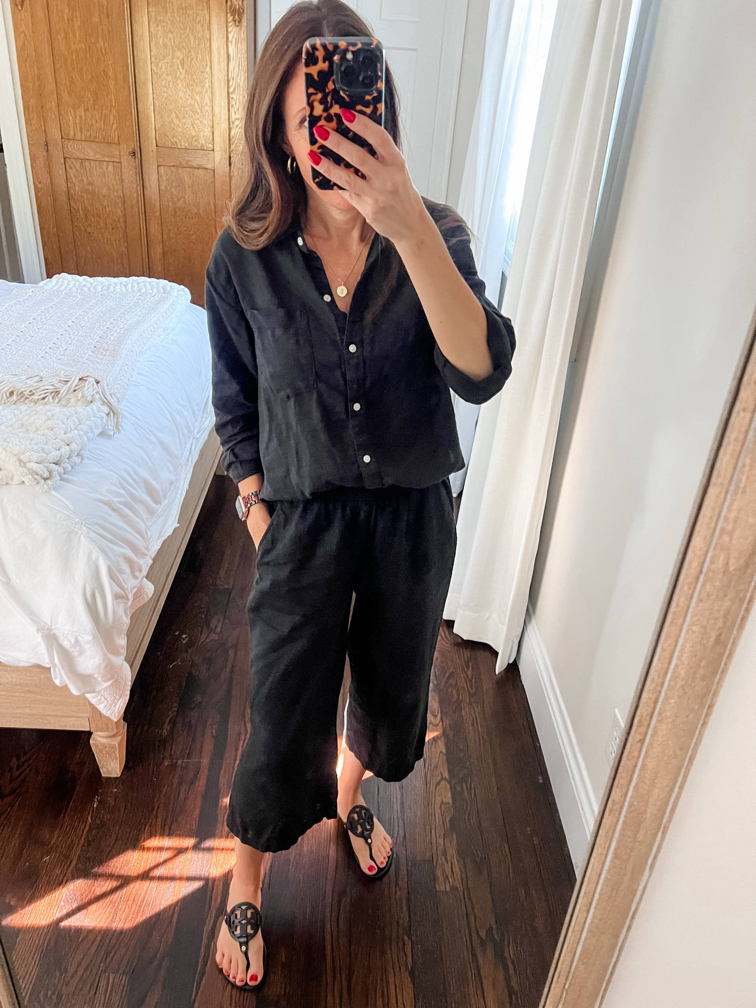 Old navy casual linen outfit.  Frank and Eileen dupe. I am wearing last season’s crop pants from Old Navy but I linked their regular length version and a crinkle pair from this year. 

#LTKSeasonal #LTKFindsUnder100 #LTKOver40