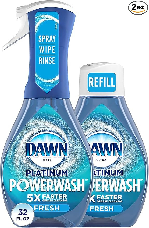 Dawn Powerwash Spray Starter Kit, Platinum Dish Soap, Fresh Scent, 1 Starter Kit + 1 Dawn Powerwa... | Amazon (US)