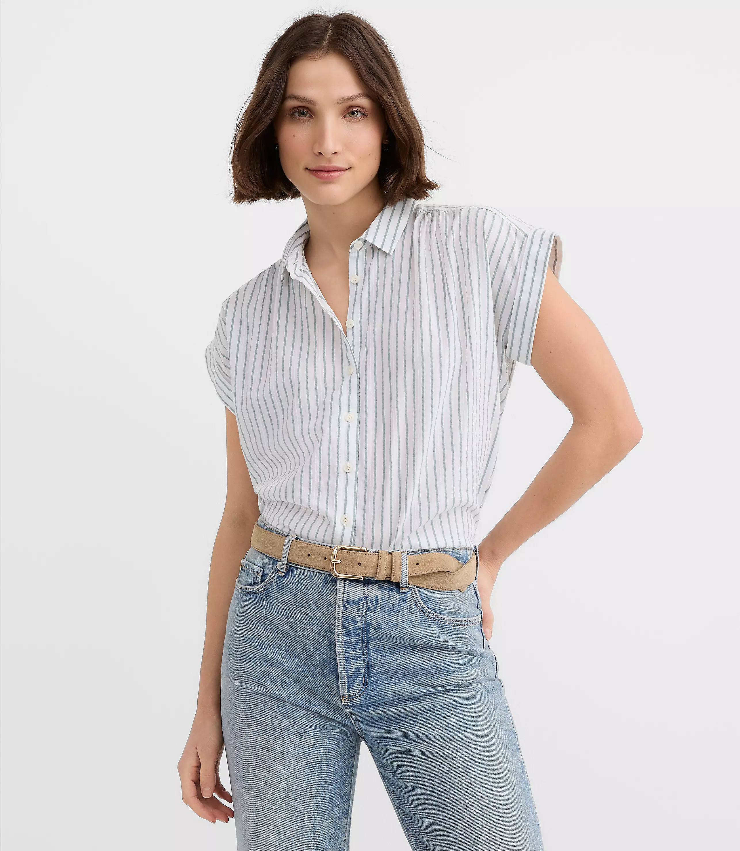 Striped Everyday Dolman Shirt | LOFT