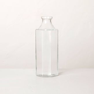 Octagonal Clear Glass Bottle Vase - Hearth & Hand™ with Magnolia | Target