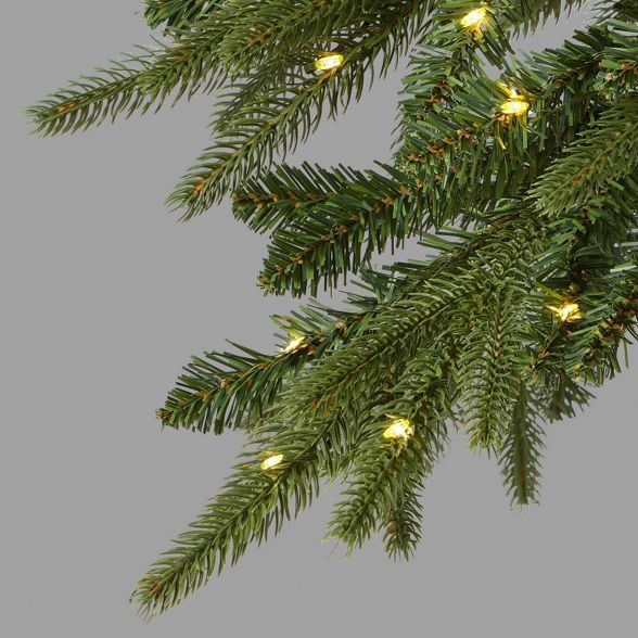 6ft Pre-Lit Downswept Alpine Balsam Artificial Christmas Tree Warm White Dew Drop LED Lights - Wo... | Target
