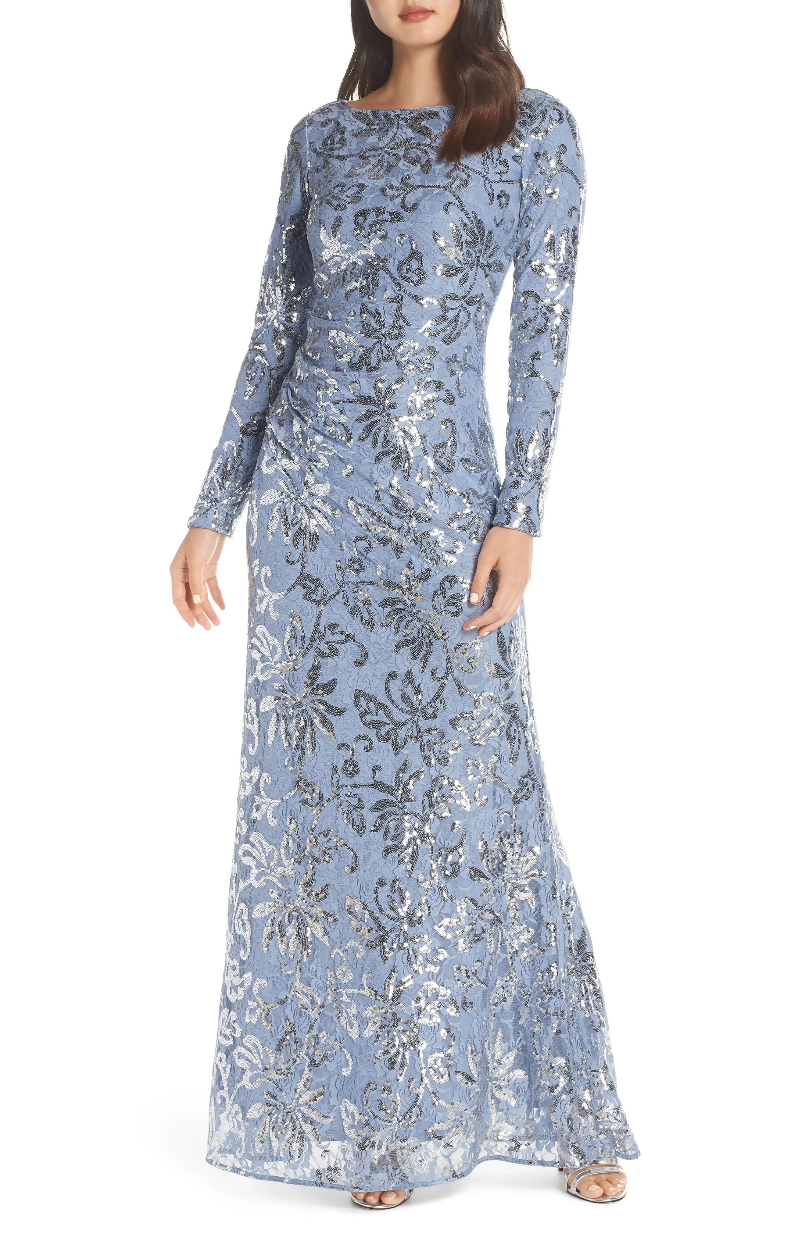 Vince Camuto Lace & Sequin Evening Dress | Nordstrom