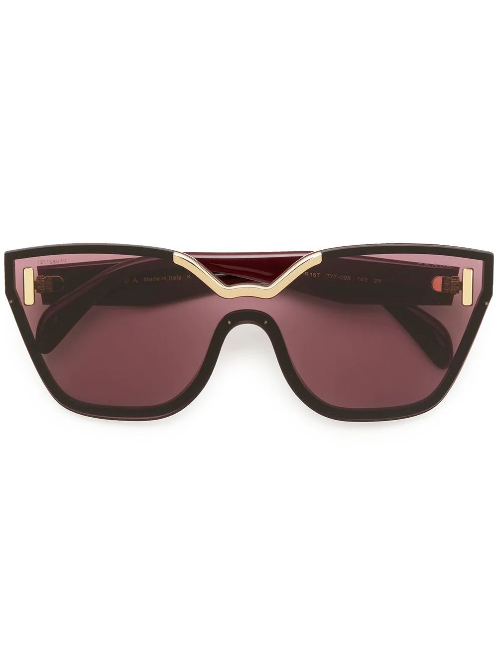 Prada Eyewear oversized sunglasses - Red | FarFetch US