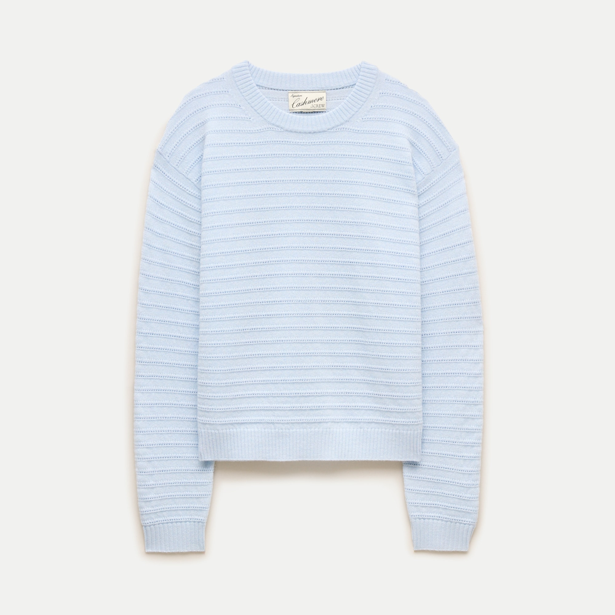 Perfect cashmere crewneck in pointelle stitch | J. Crew US