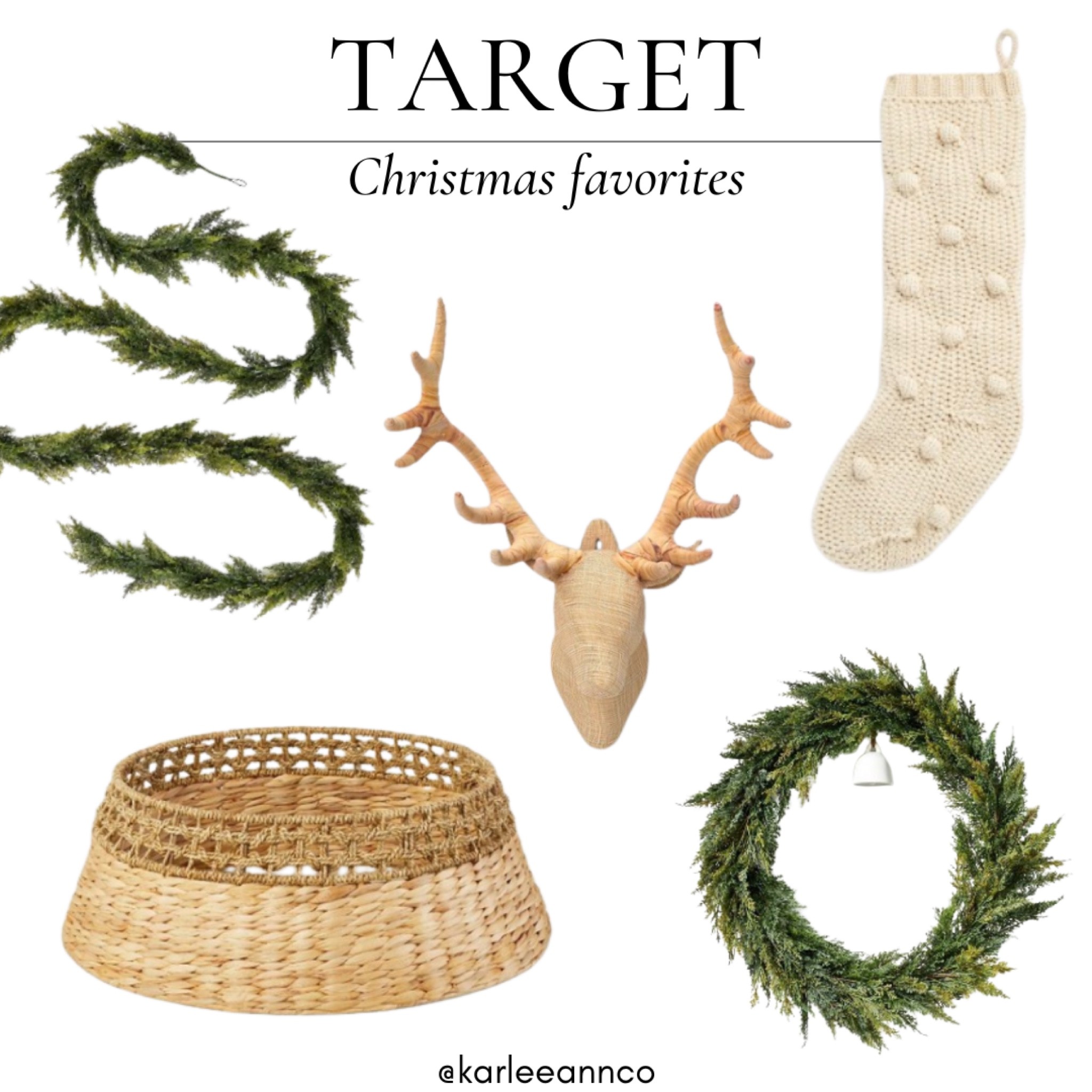 My favorite Christmas decor finds from Target this year!

Christmas tree, wreath, stockings, garland, tree collar, Studio McGee, threshold, transitional decor

#LTKSeasonal #LTKHoliday #LTKhome