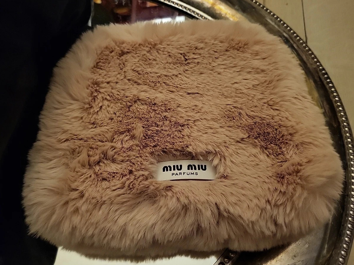 MiuMiu Parfums Pouch Toiletry Clutch Coin Purse Pink Plush Wallet Cosmetic Bag  | eBay | eBay US