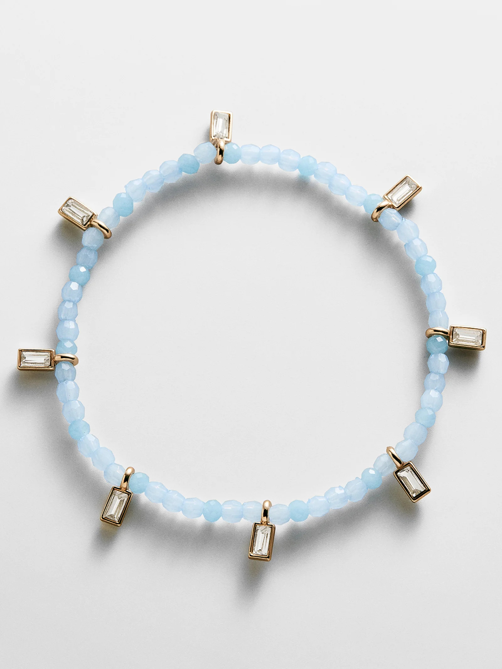 Crystal Beaded Bracelet - Powder Blue | BaubleBar