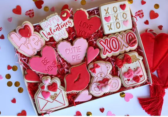Valentines Day Cookies Valentines Gift Box Valentines | Etsy | Etsy (US)