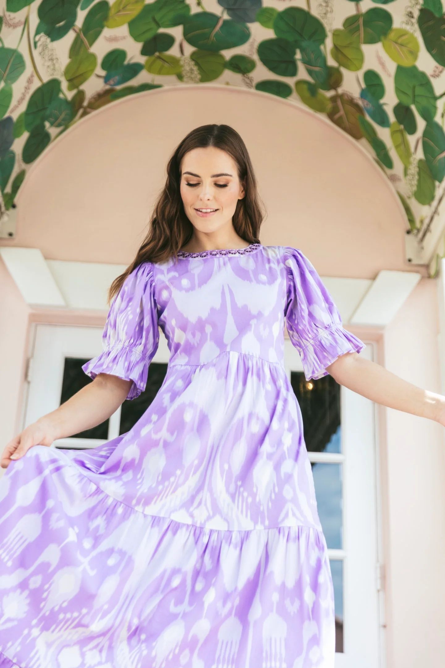 Sheridan French I Spring 2024 I Michola Dress in Wisteria Ikat | Sheridan French