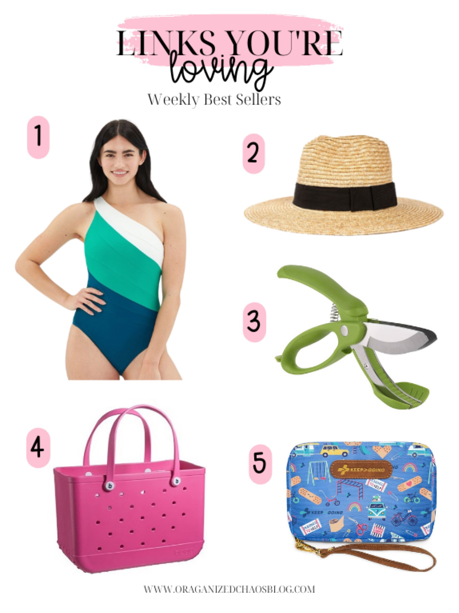 Weekly beat sellers! A

This sidestroke swimsuit and straw hat are 2 summer staples. I love my Bogg bag. This first aid kit is essential if you have kids and I’ve been using my salad chopper nonstop  


#LTKFindsUnder50 #LTKItBag #LTKKids