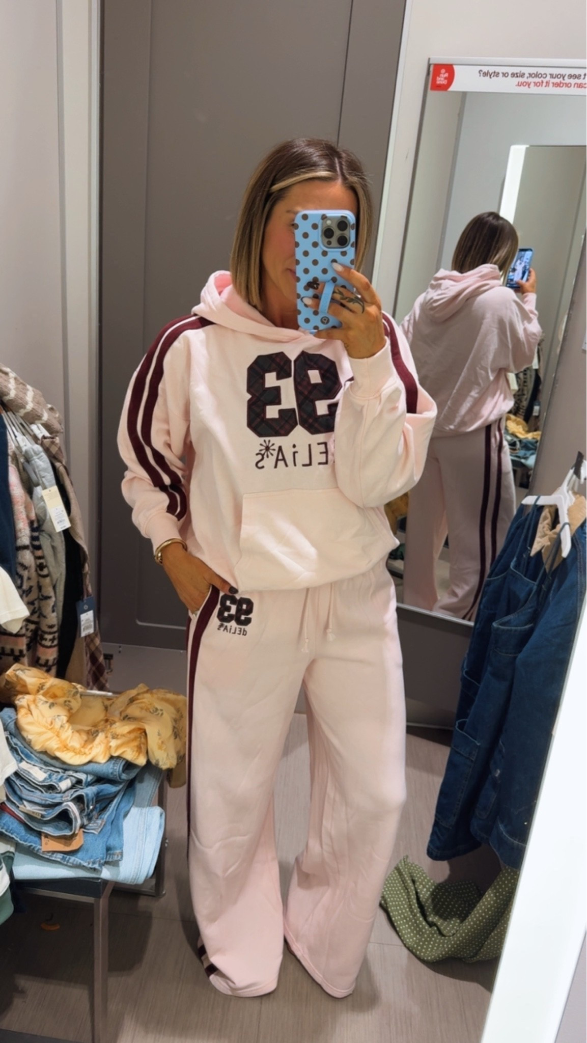 The comfiest sweat set that takes me right back to the early 2000’s I am 5’6 140lbs size small bottoms, medium hoodie #target #newattarget #targetstyle

#LTKootd #LTKSeasonal #LTKgrwm