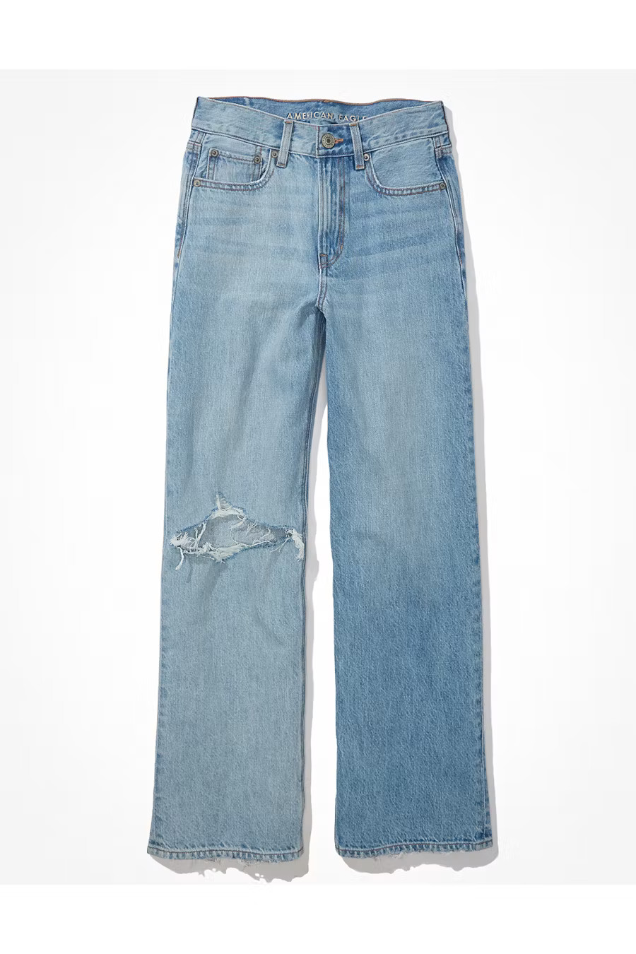 AE Ripped Super High-Waisted Baggy Wide-Leg Jean | American Eagle Outfitters (US & CA)