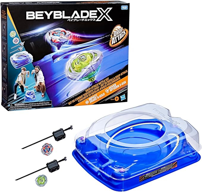 Beyblade X Drop Attack Battle Set with Beystadium Arena, 2 Takara Tomy Tops & Launchers, Impact D... | Amazon (US)