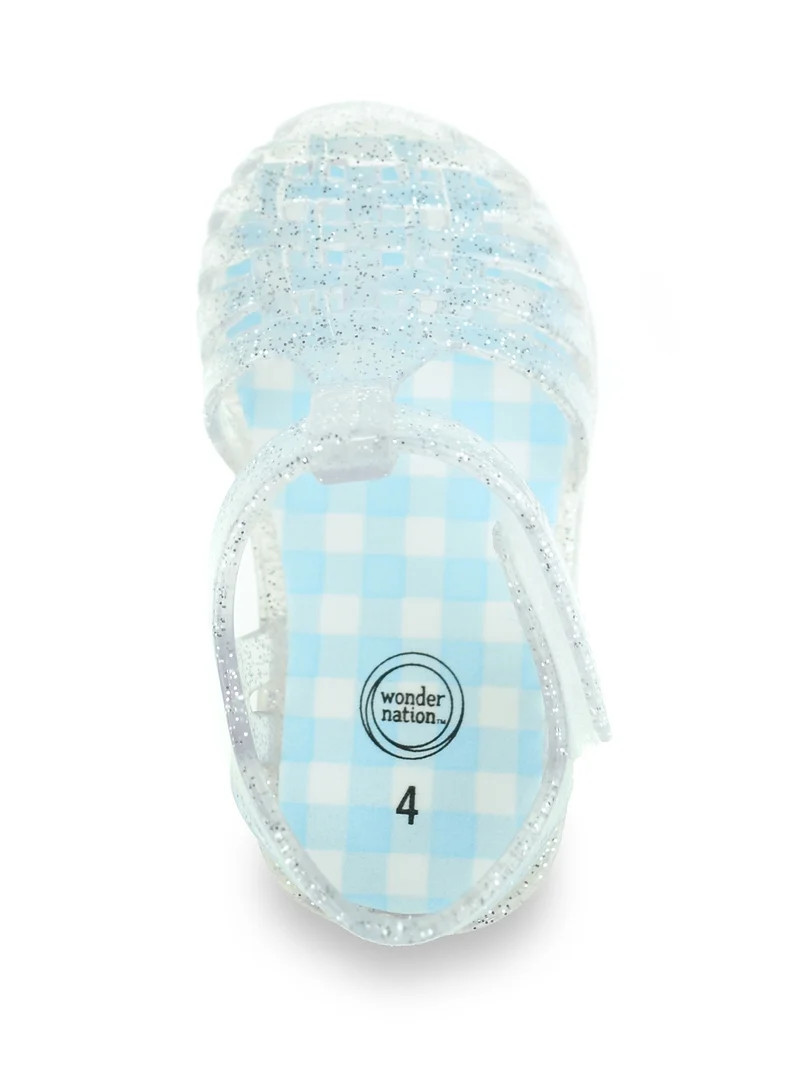 Wonder Nation Baby Girls Glitter Jelly Fisherman Sandal | Walmart (US)