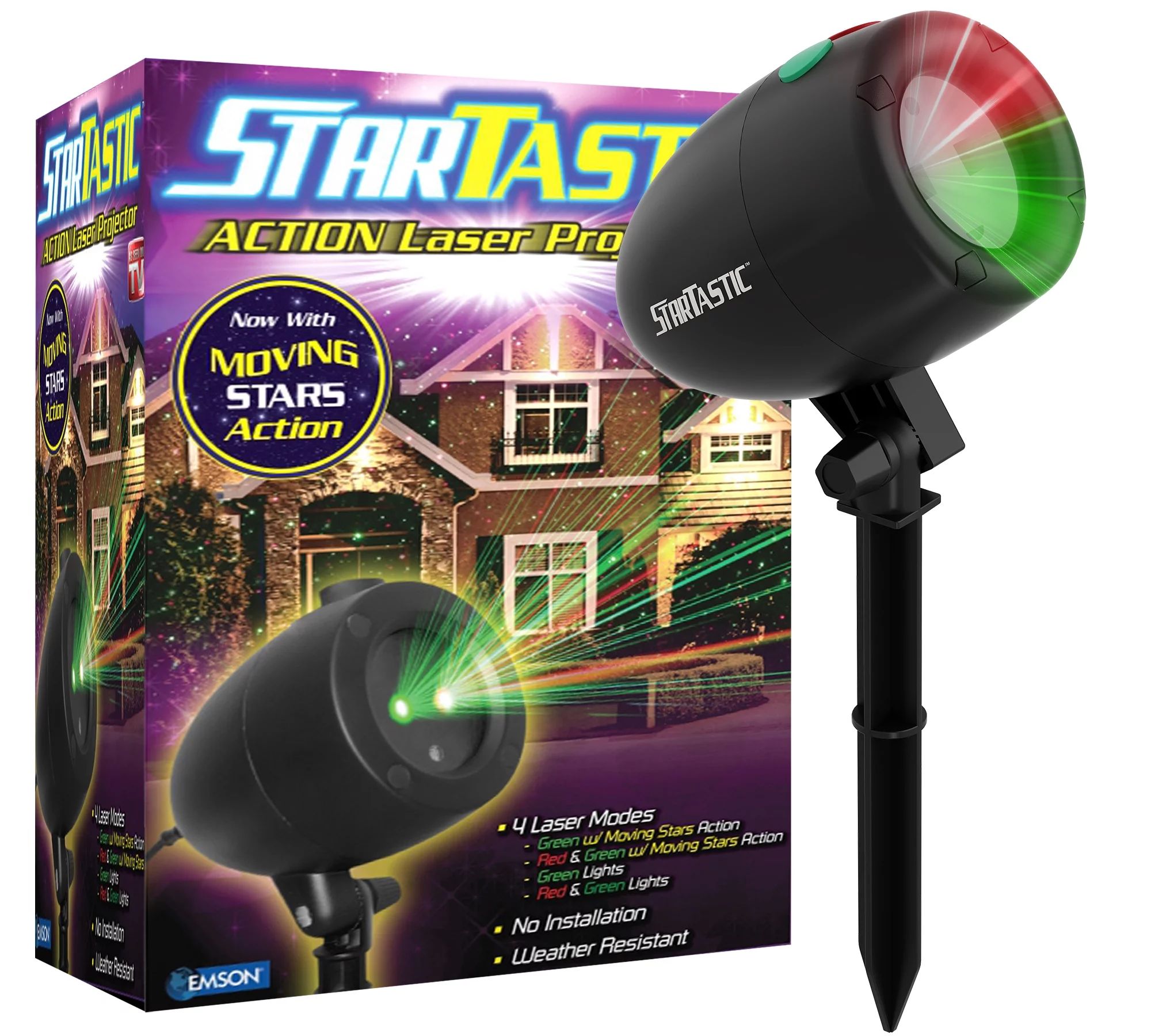 Startastic Night Projector Action Laser Starlight Projector Outdoor Holiday Moving Light Projecto... | Walmart (US)