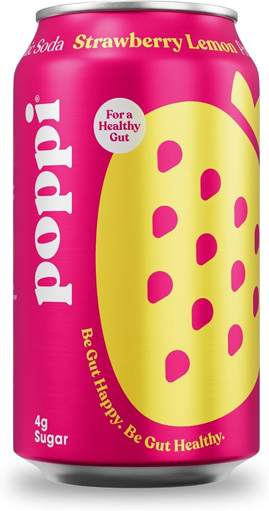 POPPI Sparkling Prebiotic Soda w/Gut Health, Beverages w/Apple Cider Vinegar, Seltzer Water & Fru... | Amazon (US)