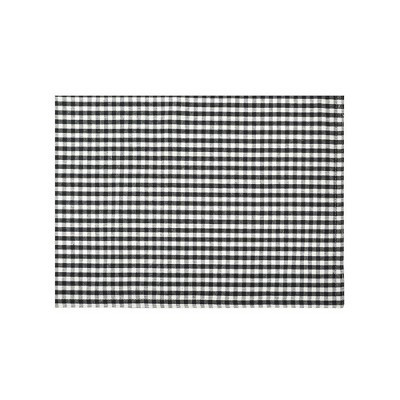4pk Cotton Gingham Placemats White/Black - Lush Décor: Kitchen Decor, Classic Plaid, Rectangle, Machine Washable | Target